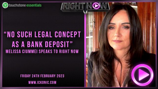 No Such Legal Concept As A Bank Deposit – Financial Investor Melissa Ciummei Talks To Right Now – DavidIcke