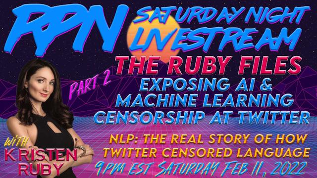 The Ruby Files Part 2: Twitter’s AI Censorship Model w/ Kristen Ruby on Sat. Night Livestream – RedPill78